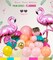 Tropical Balloons Garland Kit, 145Pcs Teal Hot Pink Yellow Peach Balloons with Flamingo and Palm Leaves Balloons